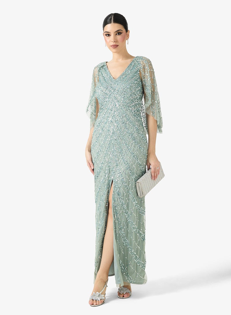 نمشي x فستان سهرة مزين بالترتر - Image 1
